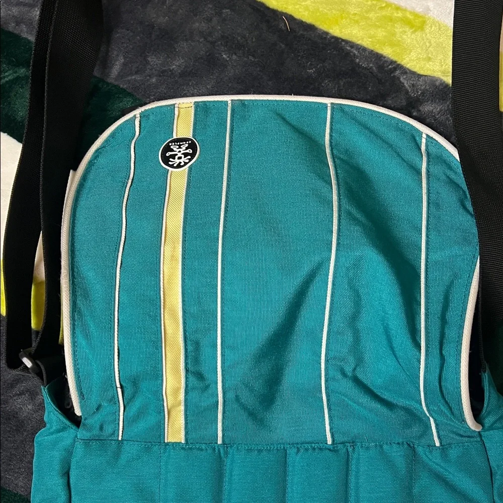 Crumpler Teal Men’s Messenger Bag with Yellow Stripe Accent